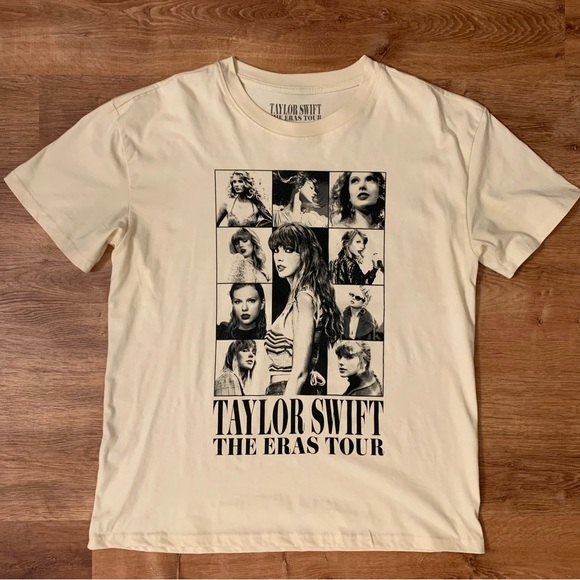 Taylor Swift Tops - Taylor Swift Authentic Era’s Tour Cream Graphic Band T-Shirt Swiftie Large